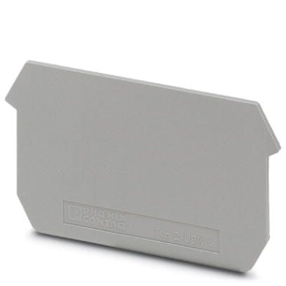 Phoenix Contact End cover; Length: 63.5 mm; Width: 1.5 mm; Color: gray